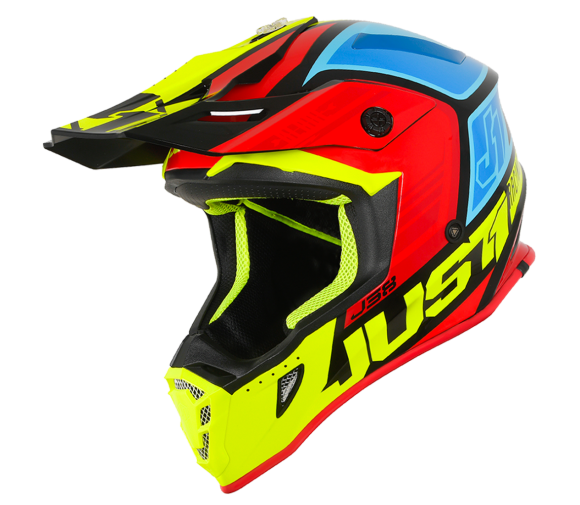 CASCO JUST1 J38 BLADE YELLOW-RED-BLUE-BLACK GLOSS M