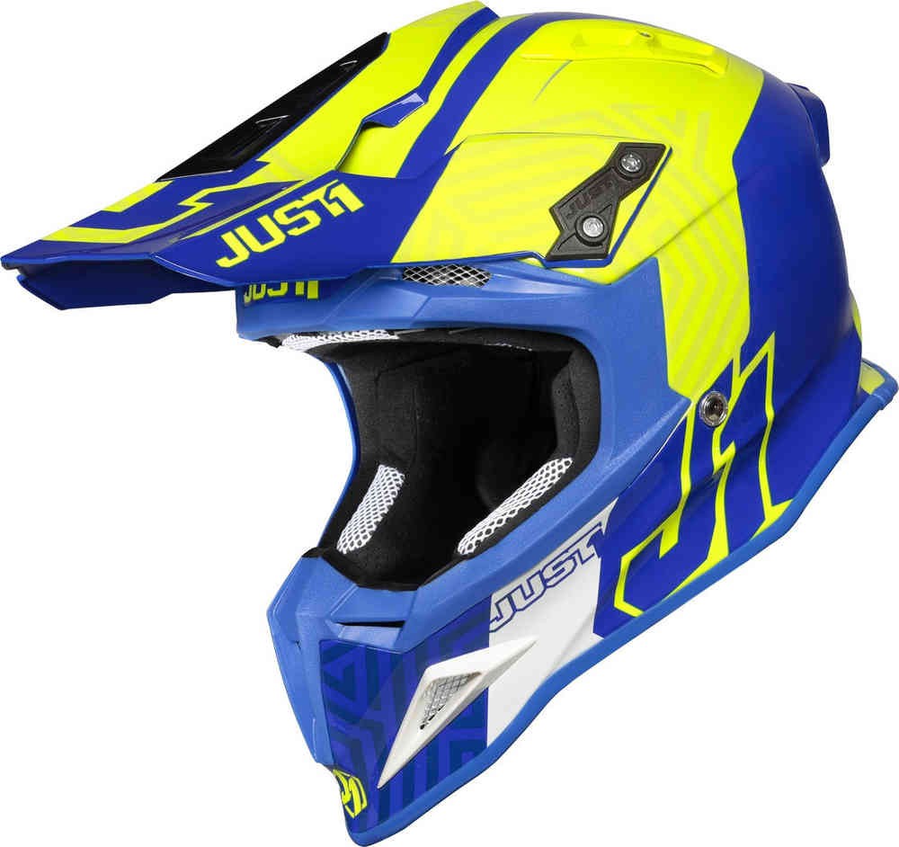 CASCO JUST J12 SYNCRO FLUO YELLOW BLUE GLOSS M