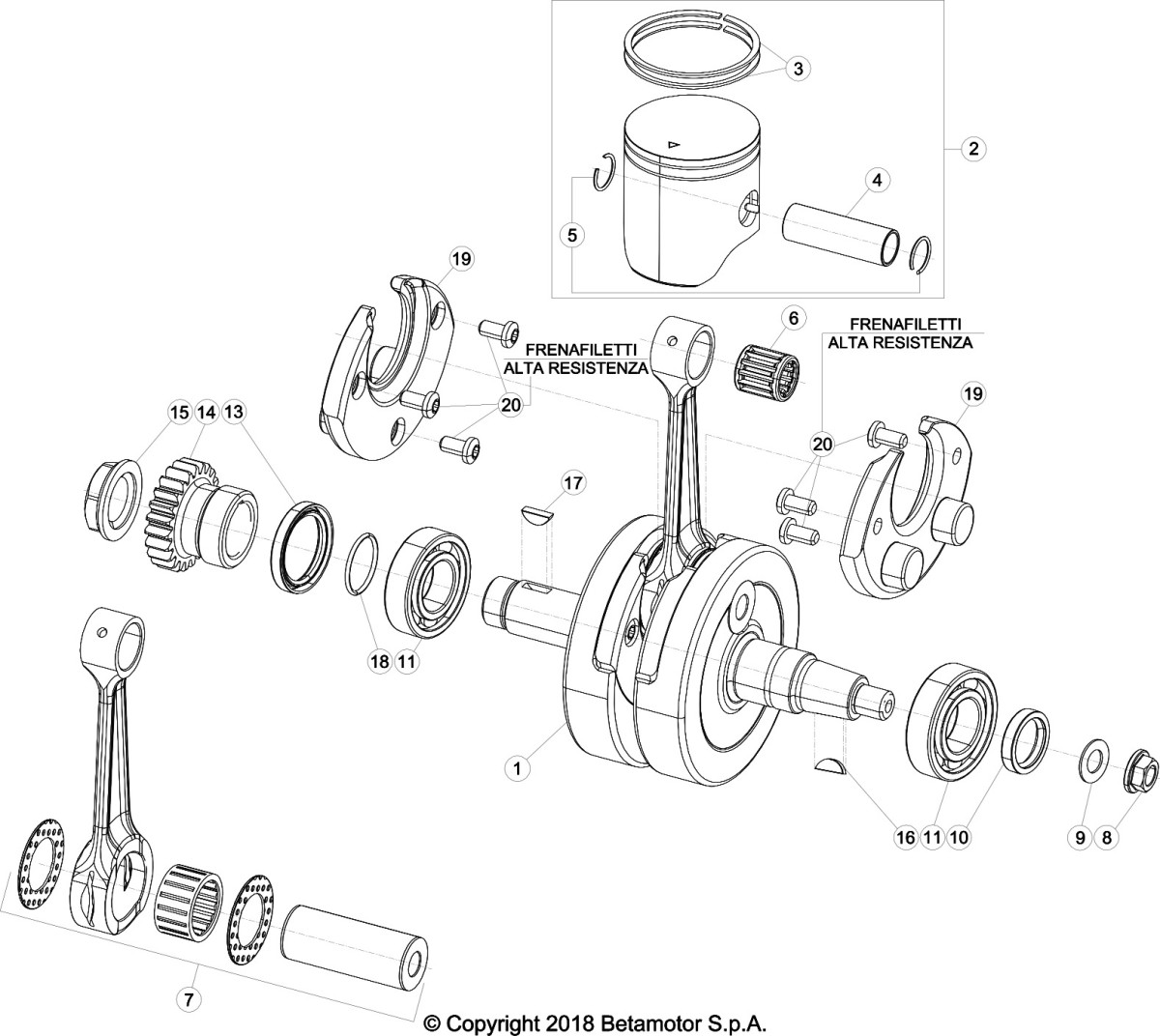 Ricambi Beta RR 200 2T 2019-2026 